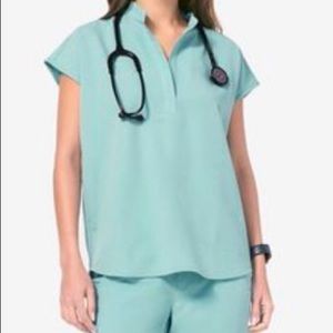 Figs Sea Glass Rafaela Scrub Top
